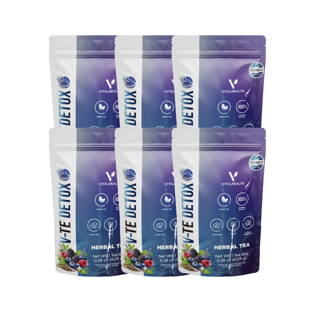 6-pack of V-TE DETOX Limited Spring Edition